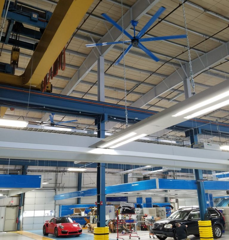 Autobody shop fan